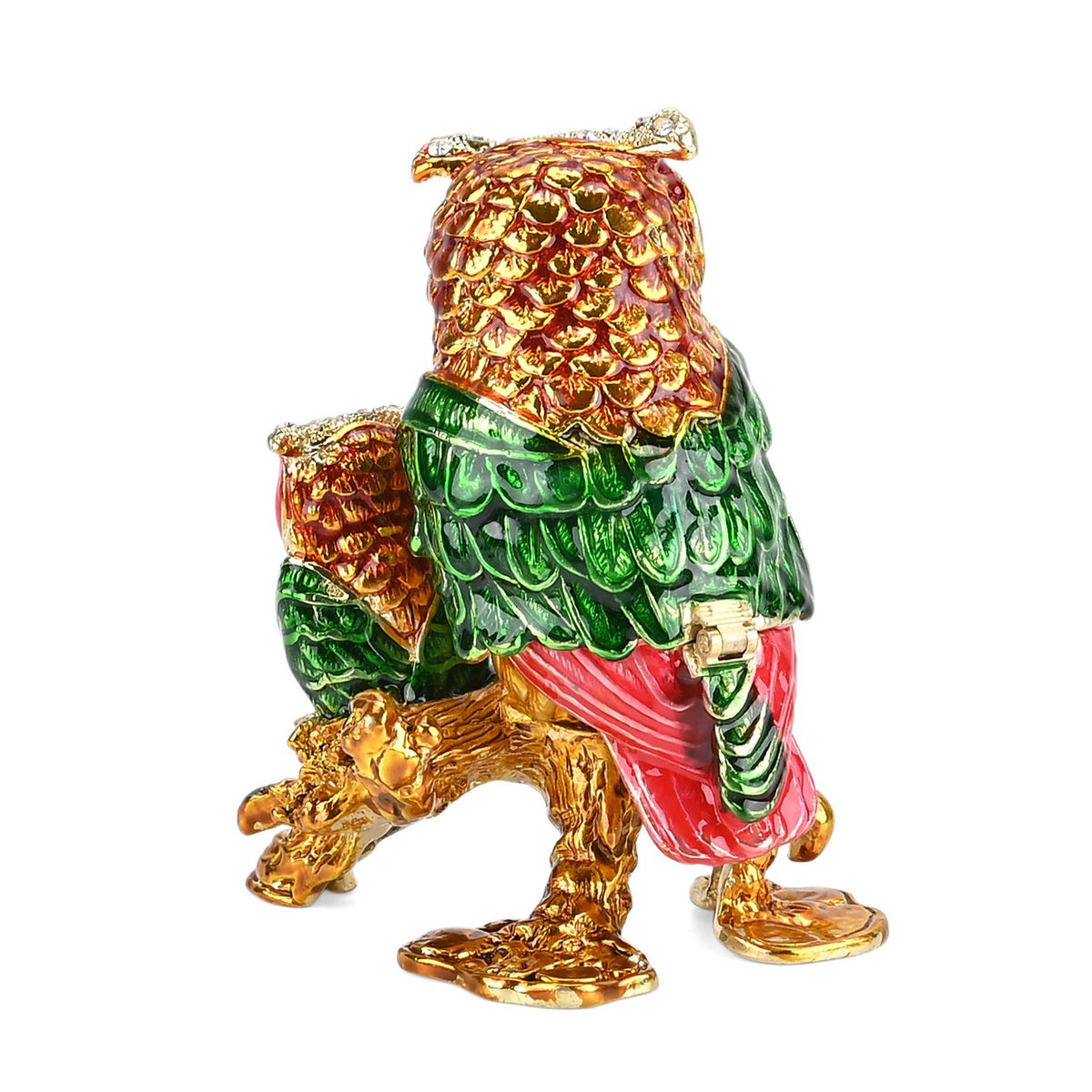 LIVMORE Two Owl-Shaped Trinket Storage Box (Size 7x7x8 cm) - Multi Colour V32605063 5
