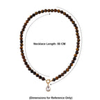 Tigers Eye & White Cubic Zirconia Necklace (Size - 20) with Clasp 255.00 Ct._8562293_5