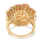 D'Joy - Natural Crimson Fire Opal Floral Ring in 18K Vermeil Yellow Gold Plated Sterling Silver 2.67 Ct._8562302_4