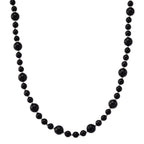 Natural Shungite Beads Necklace (Size - 20) with Magnetic Lock 200.00 Ct._8562330