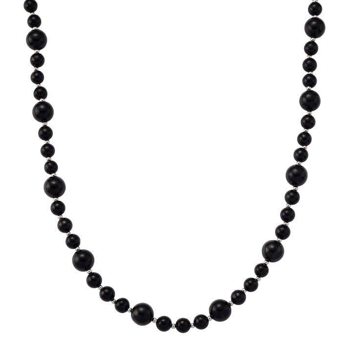Natural Shungite Beads Necklace (Size - 20) with Magnetic Lock 200.00 Ct. 8562330 1