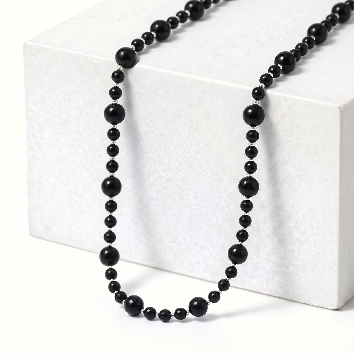 Natural Shungite Beads Necklace (Size - 20) with Magnetic Lock 200.00 Ct. 8562330 3