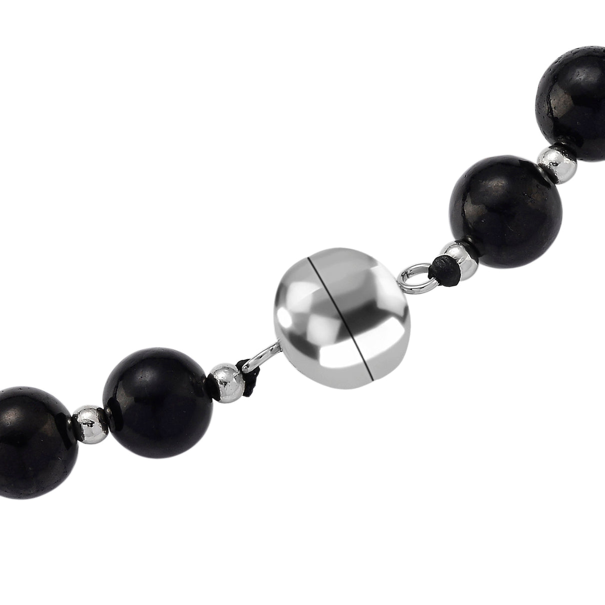 Natural Shungite Beads Necklace (Size - 20) with Magnetic Lock 200.00 Ct. 8562330 5