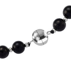 Natural Shungite Beads Necklace (Size - 20) with Magnetic Lock 200.00 Ct._8562330_4