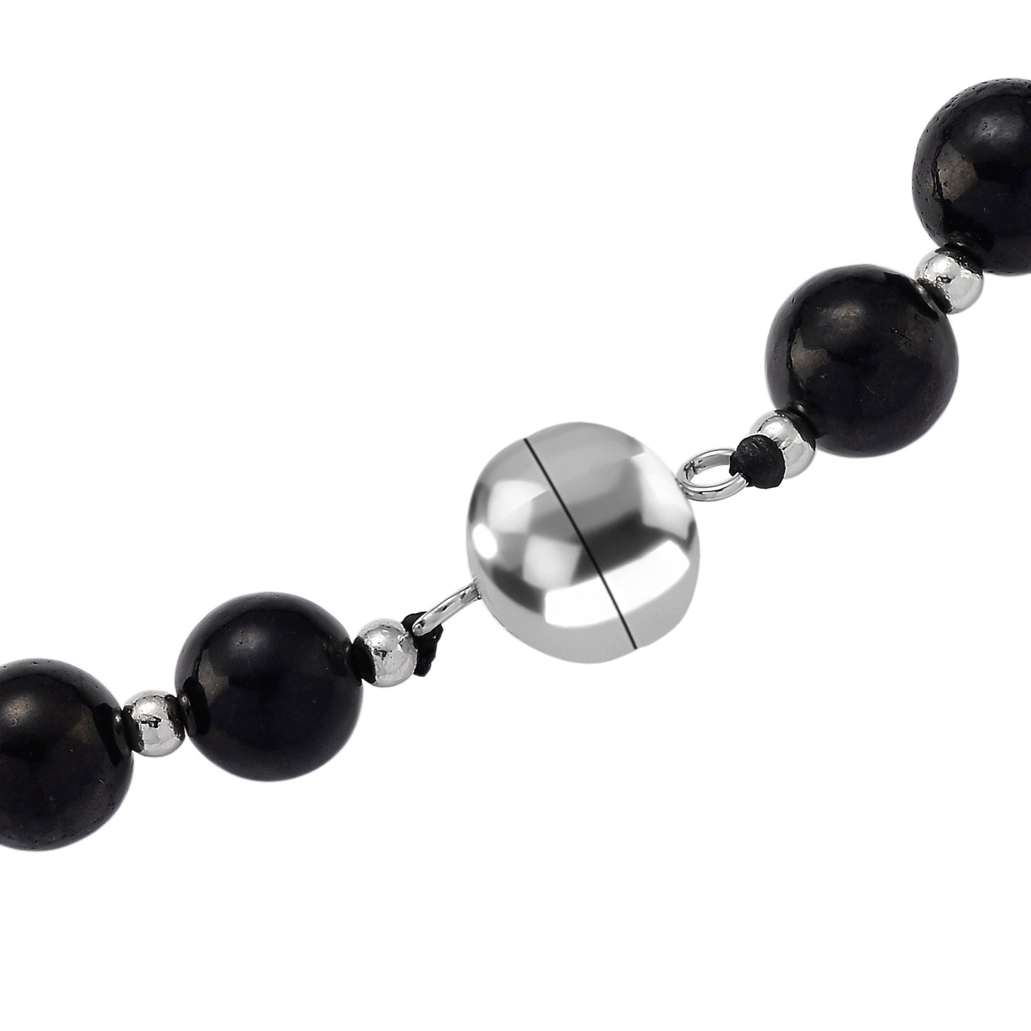 Natural Shungite Beads Necklace (Size - 20) with Magnetic Lock 200.00 Ct. 8562330 5
