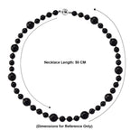Natural Shungite Beads Necklace (Size - 20) with Magnetic Lock 200.00 Ct._8562330_5