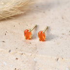 D'Joy - Fire Opal Solitaire Stud Push Post Earring