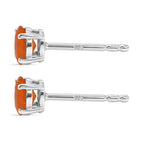 D'Joy - Natural Crimson Fire Opal Solitaire Stud Push Post Earring in Platinum Overlay Sterling Silver_8562358_3