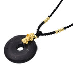 Natural Shungite Adjustable Buckle Feng Shui Necklace (Size - 28) 65.00 Ct._8562371_3