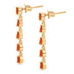D'Joy - Natural Crimson Fire Opal Dangling Earring with Push Post in Yellow Gold Plated Sterling Silver 1.10 Ct._8562388_3
