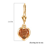 GP Family Legacy Italy - Genuine Murano with 24K Gold & Blue Sapphire Lever Back Heart Earrings in 18K Gold Vermeil Sterling Silver_8562634_6