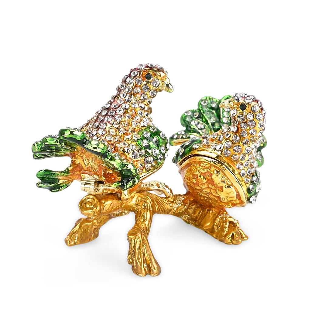LIVMORE Birds Shaped Trinket Storage Box (Size 8x5x1 cm) - Multi Color_8562694