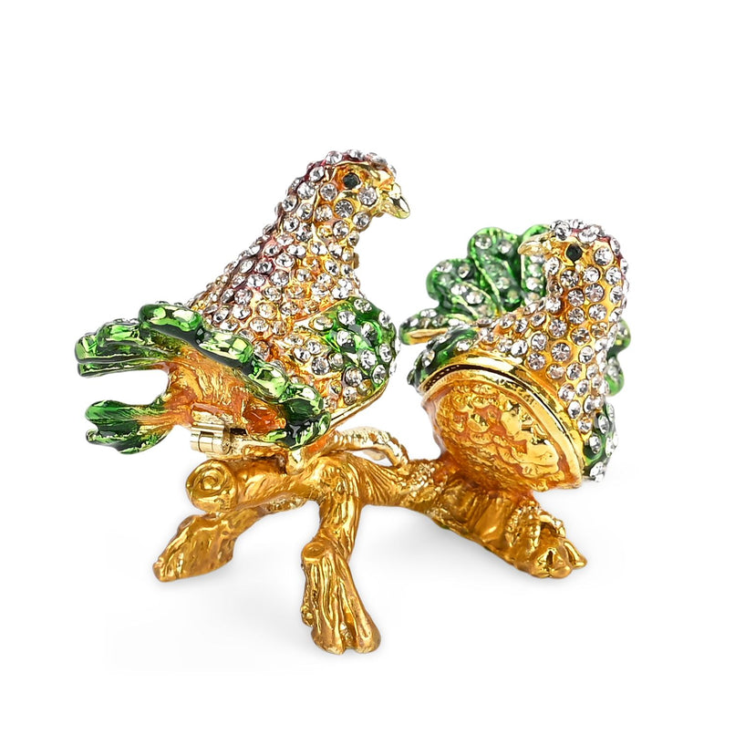 LIVMORE Birds Shaped Trinket Storage Box (Size 8x5x1 cm) - Multi Color_8562694