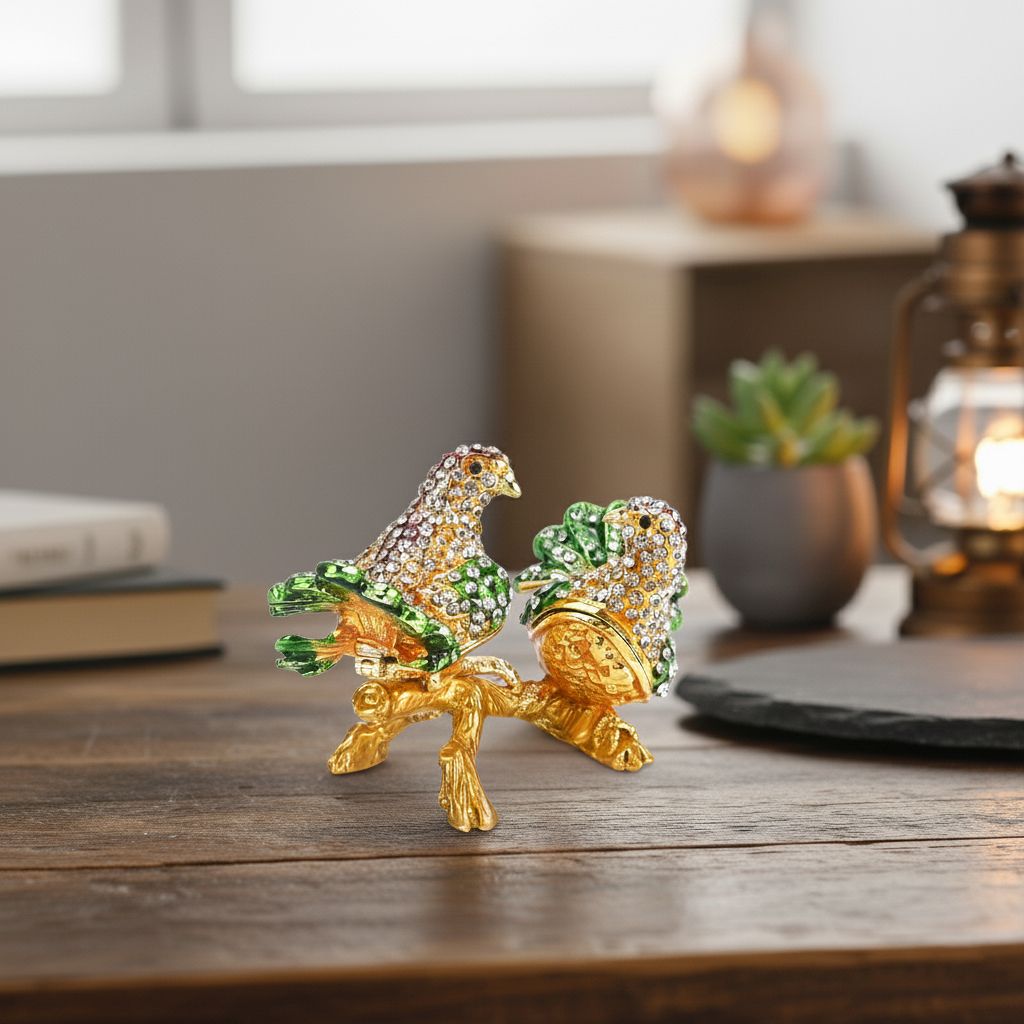 LIVMORE Birds Shaped Trinket Storage Box (Size 8x5x1 cm) - Multi Color_8562694_1