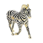LIVMORE Zebra Shaped Trinket Storage Box (Size 9x2x7 cm) - Black White_8562696_4