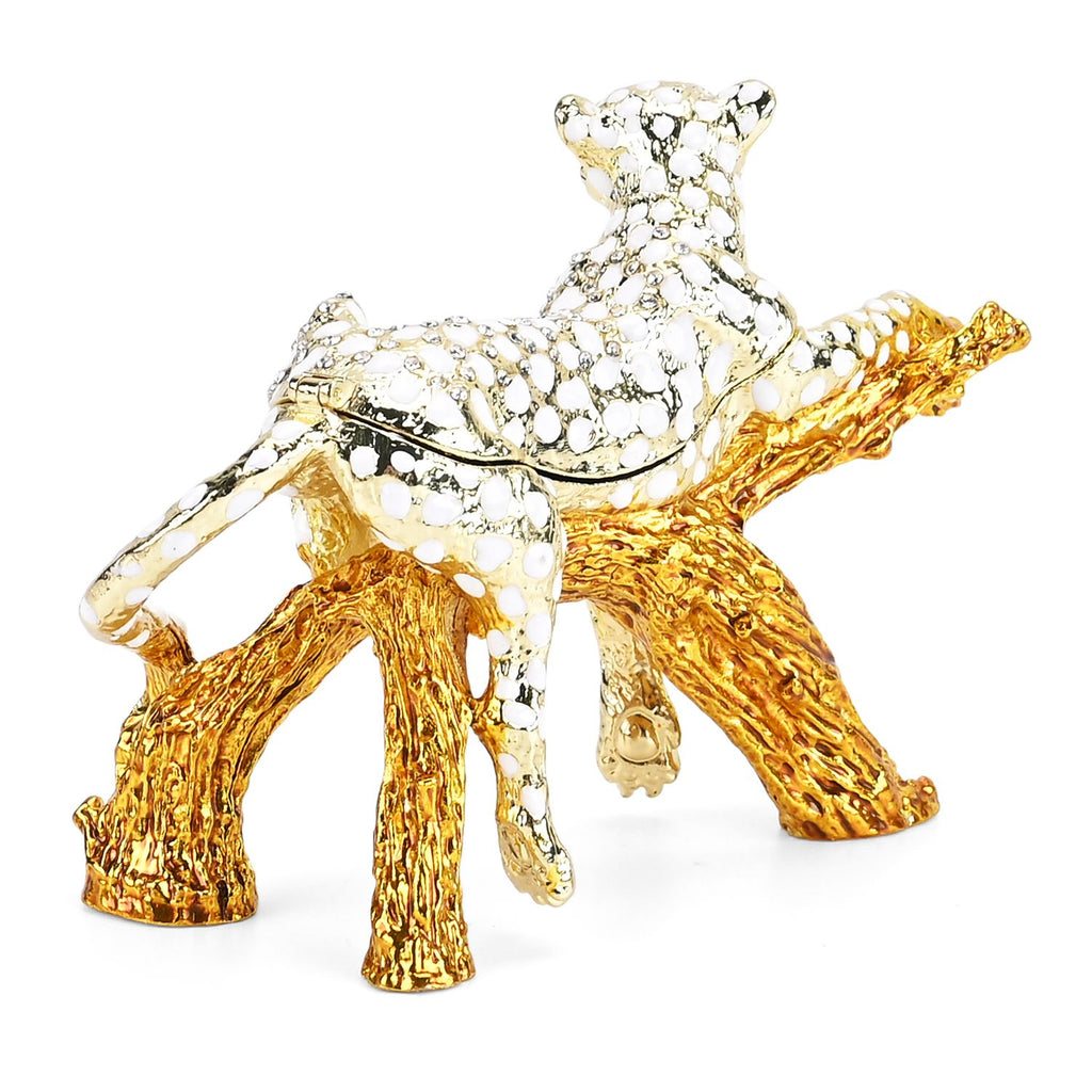 LIVMORE Leopard Shaped Trinket Storage Box (Size 11x3x8 cm) - Gold_8562721_3