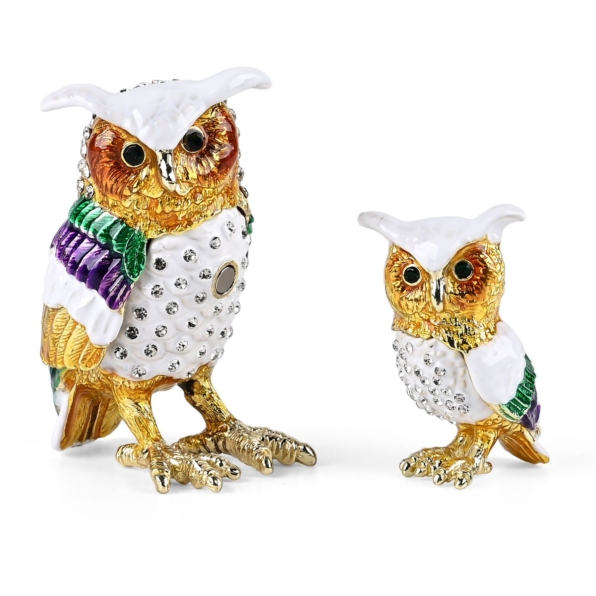 LIVMORE Owl-Shaped Trinket Storage Box (Size 6x4x7 cm) - Gold V32625432 2