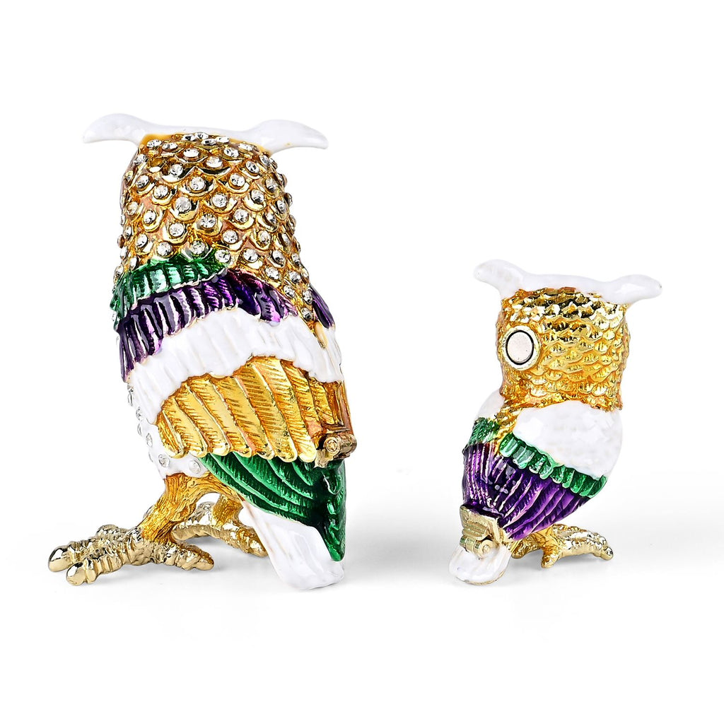 LIVMORE Owl-Shaped Trinket Storage Box (Size 6x4x7 cm) - Gold_8562722_2