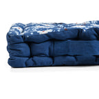 LIVMORE Set of 2 - 100% Cotton Cozy Support Cushion (40x40x8 cm) - Blue_8562763_6