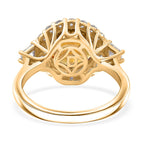 D'Joy Citrine, Moissanite Main Stone With Surrounding Stone Ring in 18K YG VermeilSterling Silver  3.480  Ct._8562921_4