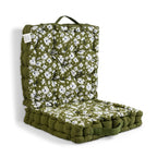 LIVMORE Set of 2 - 100% Cotton Cozy Support Cushion (40x40x8 cm) - Olive_8562981_3
