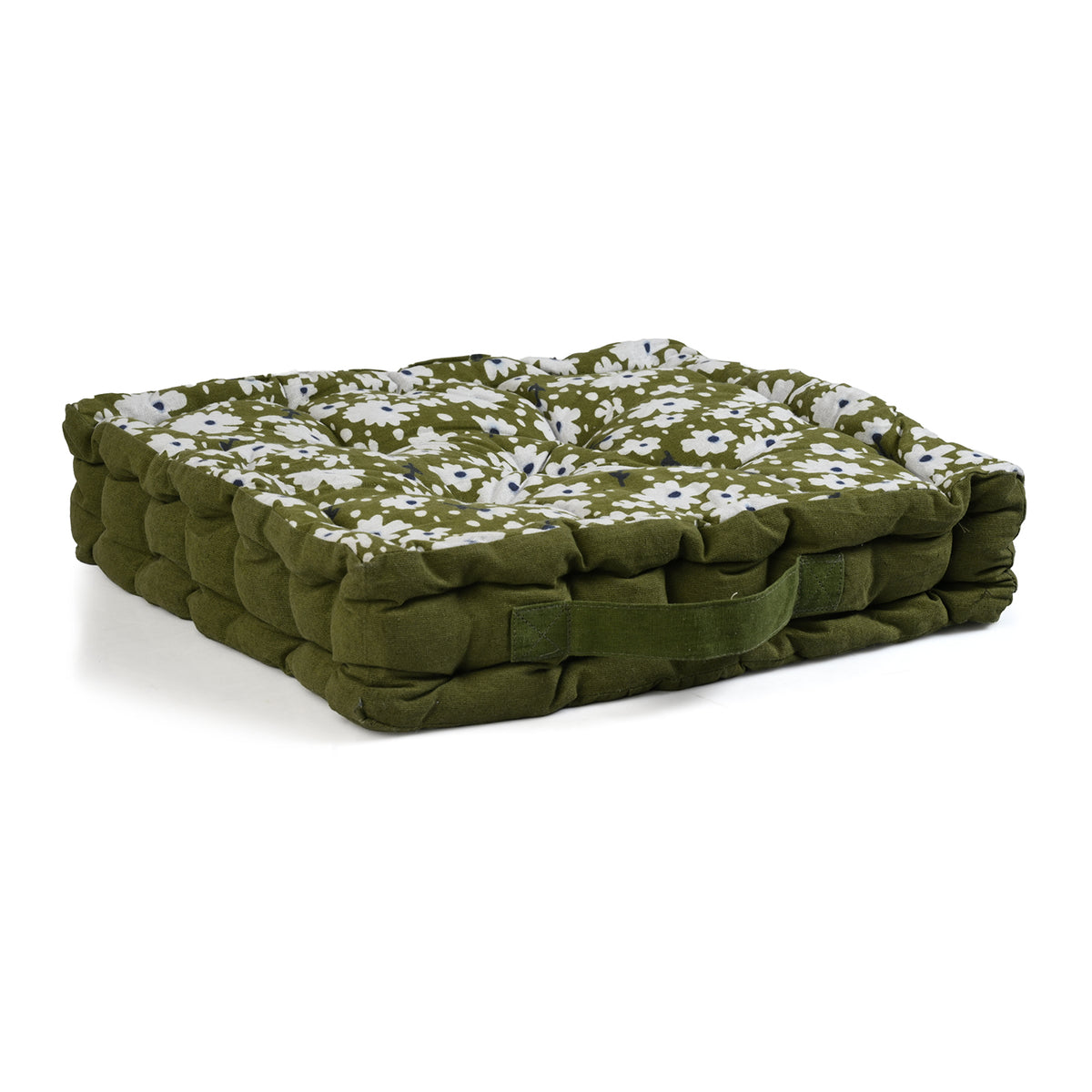 LIVMORE Set of 2 - 100% Cotton Cozy Support Cushion (40x40x8 cm) - Olive V32604950 5