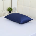 La Marey Signature Mulberry Silk Patterned Pillowcase with MOP Button Closure (Size 50x75 cm) - Navy_8562983_3