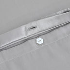 La Marey Signature Mulberry Silk Patterned Pillowcase with MOP Button Closure (Size 50x75 cm) - Silver_8563039_6