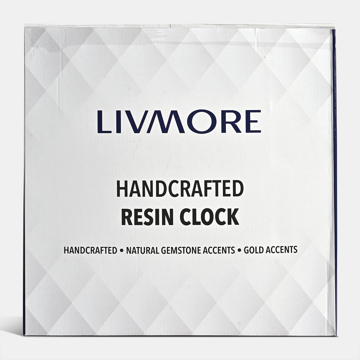Livmore Handcrafted Resin Geode Wall Clock with Gemstone Accents (35.5 x 35.5 cm) - Red, White &amp; Gold 8563880 3