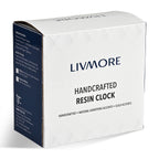 Livmore Handcrafted Floral Resin Table Clock with Gemstone Border (15.5 x 15.5 cm) - White & Multicolour_8564004_6