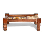 Livmore Handcrafted Wooden Cot Serving Platter with Resin Inlay (25 x 32 cm) - Blue_8564235_2
