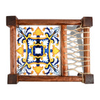 Livmore Handcrafted Wooden Cot Serving Platter with Resin Inlay (25 x 32 cm) - Blue_8564235_3