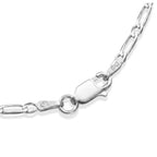 Sterling Silver Flat Figaro Bracelet (Size - 7.5) with Lobster Clasp_8564237_3