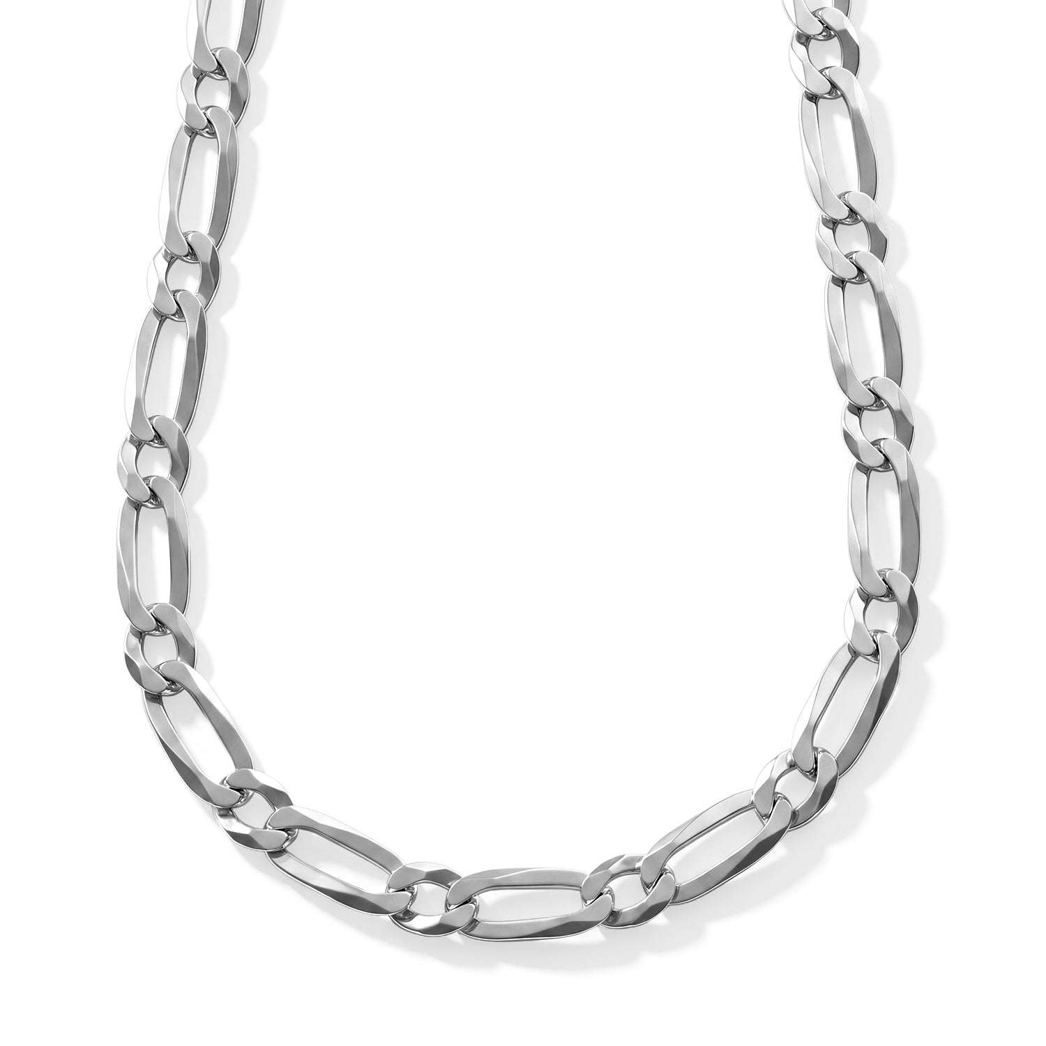 Italian Made - Sterling Silver Figaro Necklace (Size - 22) with Lobster Clasp 8564238 0