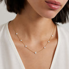 EverTrue - Natural White Diamond Necklace (Size - 20) in Yellow Gold Tone_8564247_2