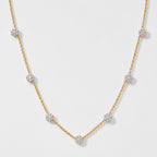 EverTrue - Natural White Diamond Necklace (Size - 20) in Yellow Gold Tone_8564247_3