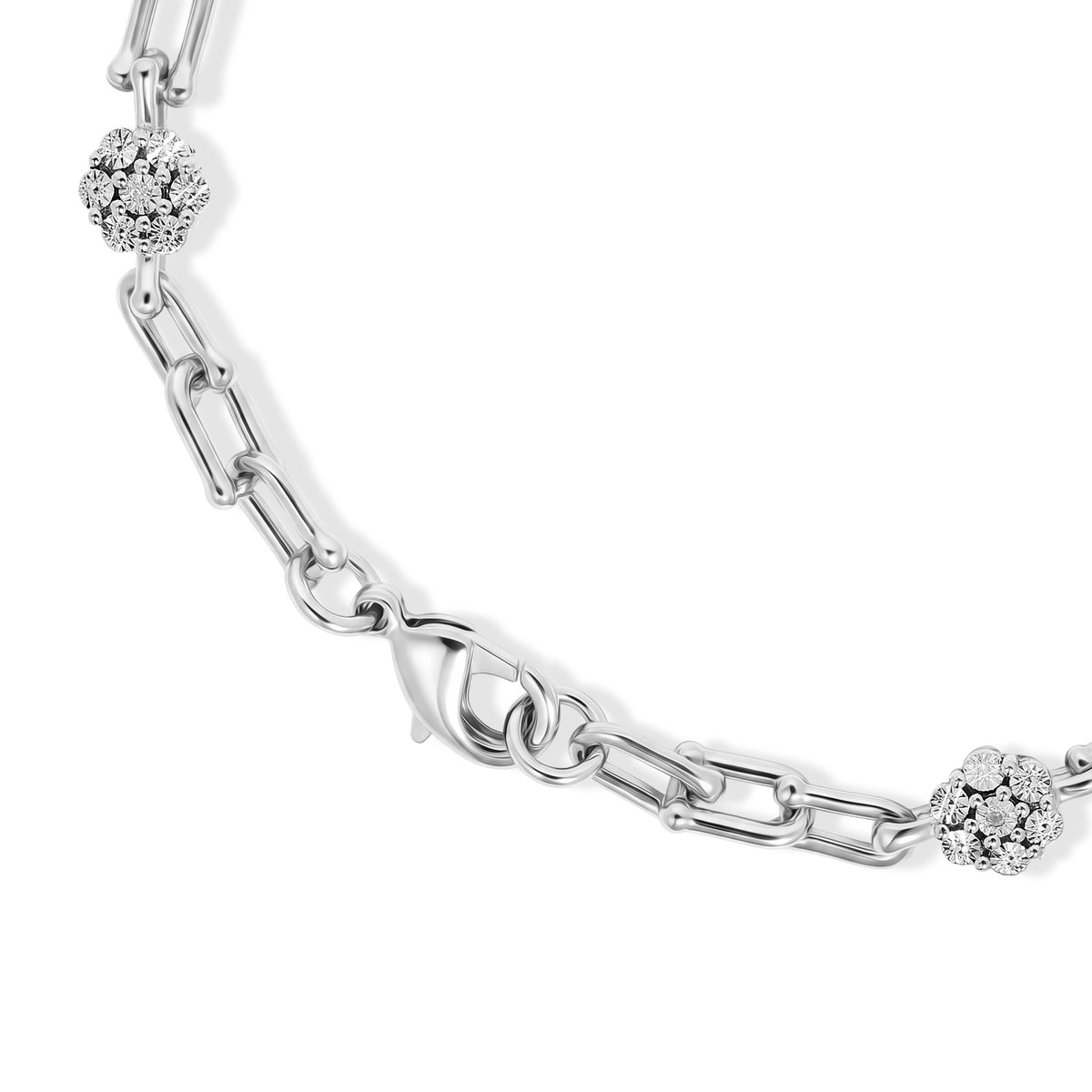 EverTrue - Natural White Diamond Station Bracelet (Size - 7.5) in Yellow Gold Tone 8564248 4