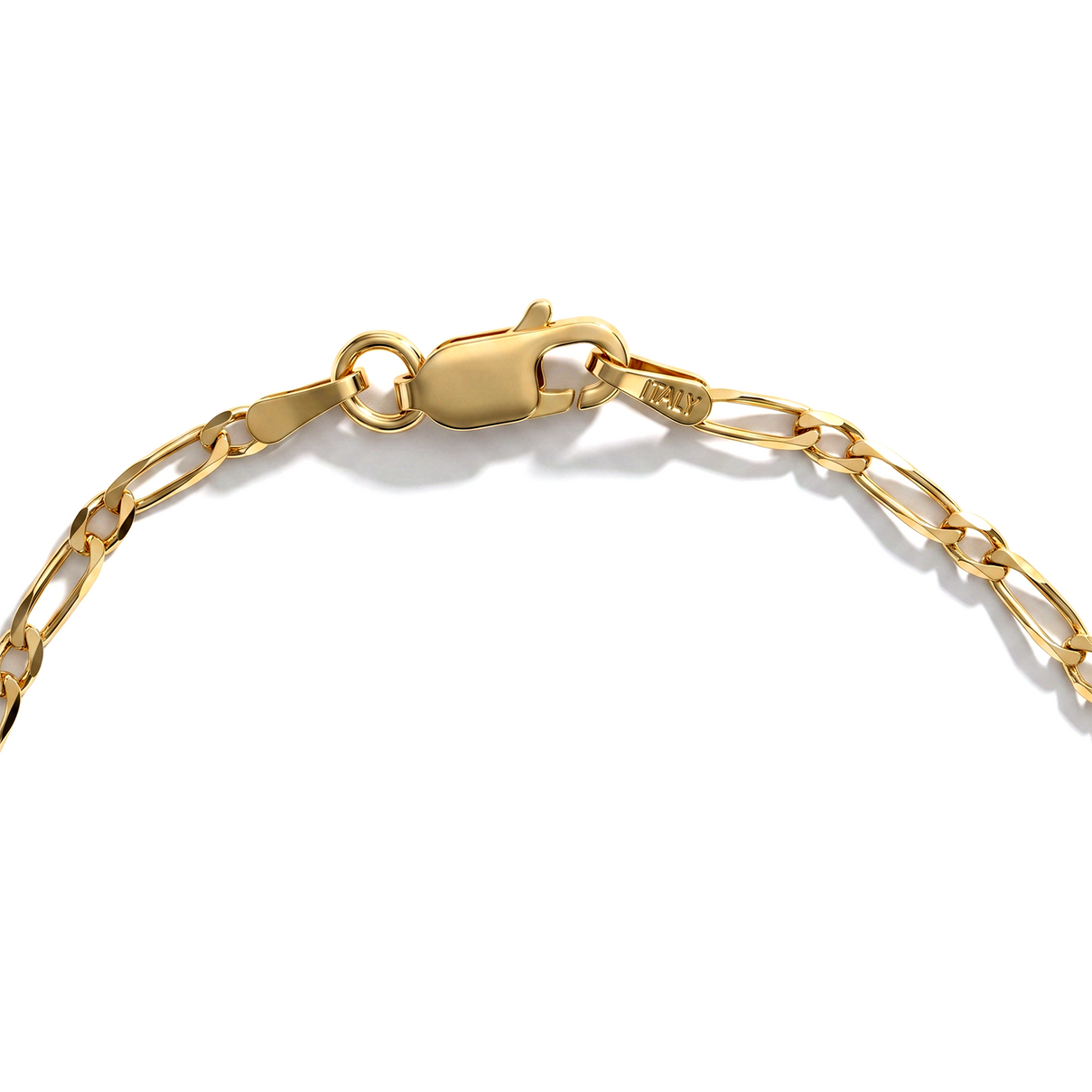 Italian Made-Yellow Gold Plated Sterling Silver Figaro Necklace (Size - 22) with Lobster Clasp 8564327 2