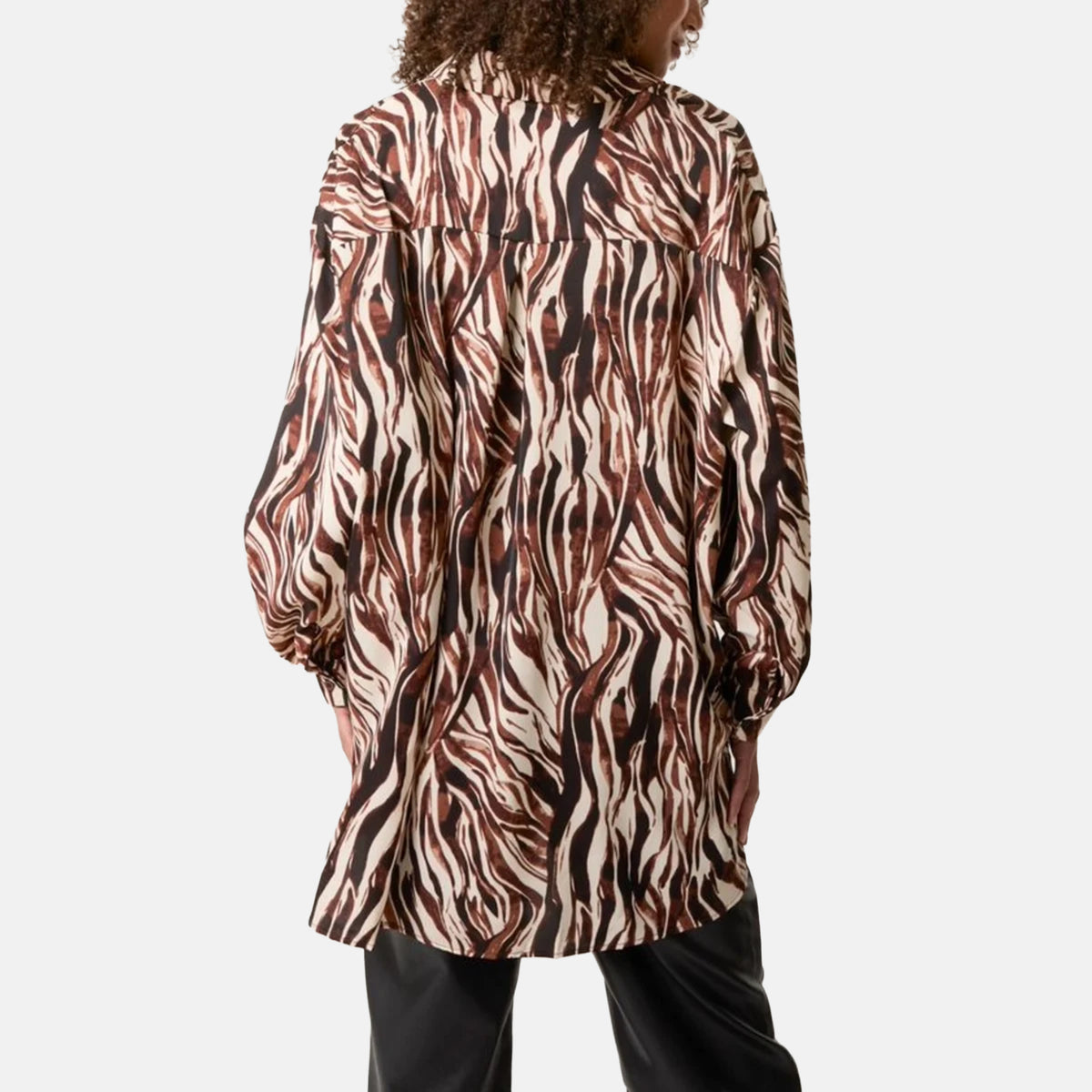 Chilli Charm Zebra Print Shirt (One Size) - Chocolate 8564328 2