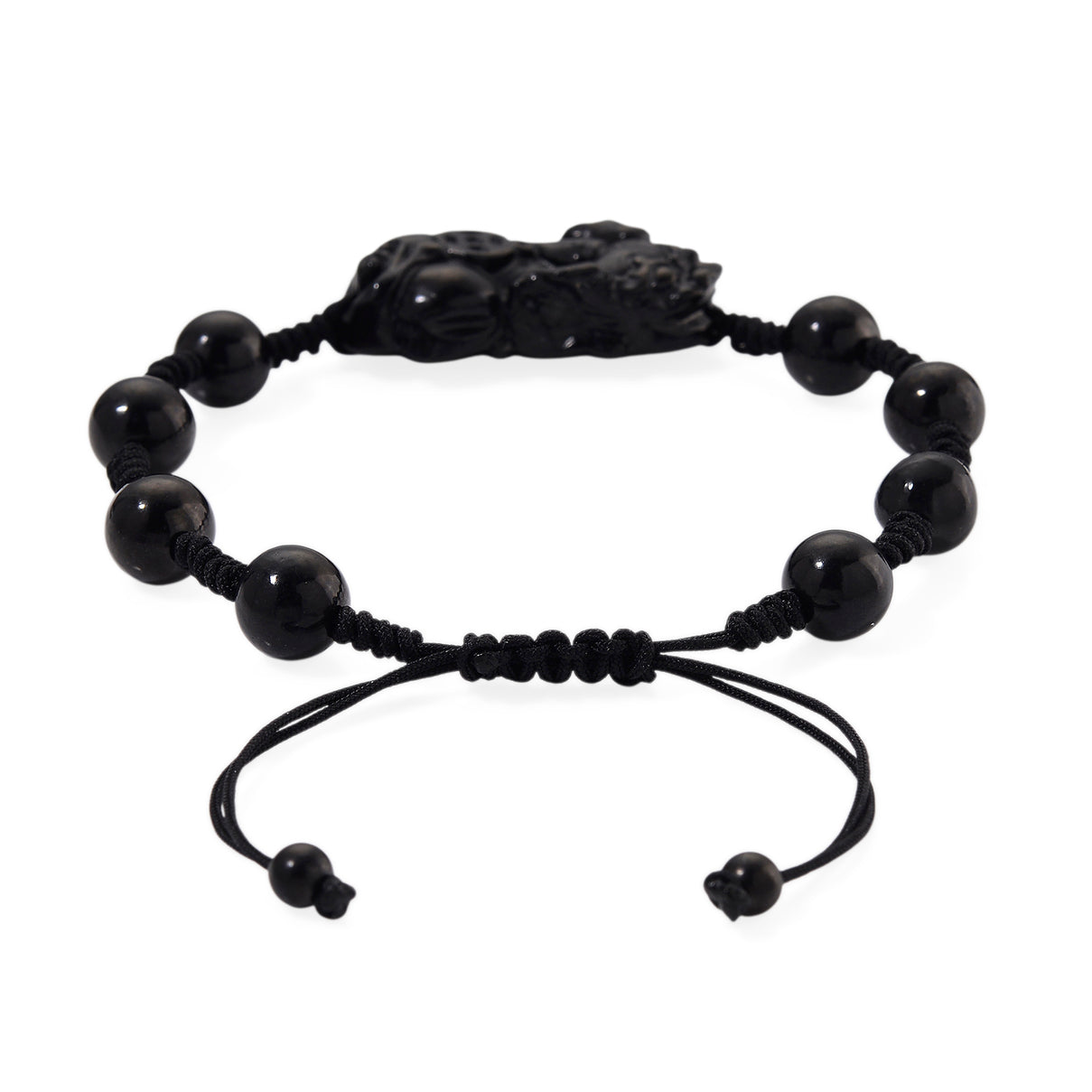 Natural Shungite Adjustable Pixiu Bracelet (Size - 6.5 to 9) 60.00 Ct. 8564773 5