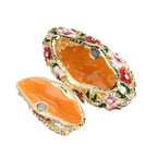 LIVMORE Rhinestones Enamelled Tote Bag Shaped Trinket Jewellery Box - Red & Gold_8564795_4