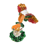 LIVMORE Silver & Multi-colour Rhinestones Enamelled Eagle Shaped Trinket Jewellery Box - Gold_8564876