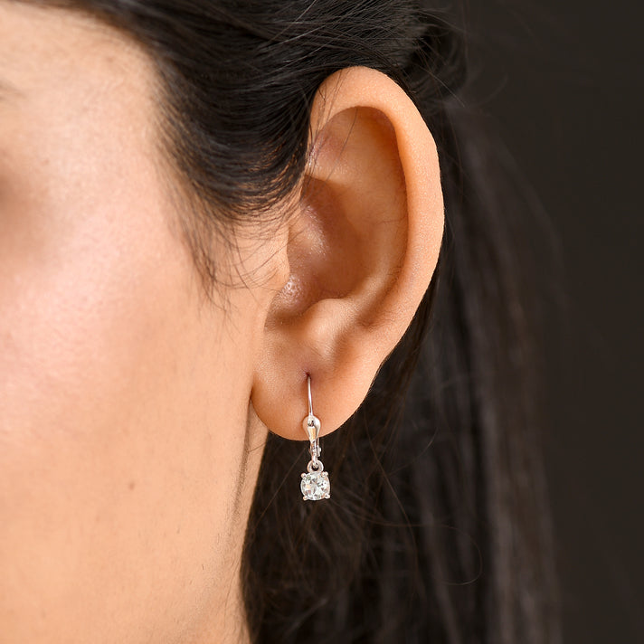 Royal Bali Collection - D'Joy Moissanite Solitaire Stud Earring with Lever Back in 18K Vermeil Yellow Gold Plated Sterling Silver 8565046 2