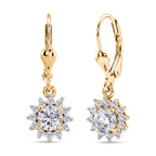 Royal Bali Collection - D'Joy Moissanite Earring with Lever Back in 18K Vermeil Yellow Gold Plated Sterling Silver 1.27 Ct._8565195