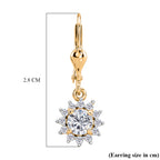 Royal Bali Collection - D'Joy Moissanite Earring with Lever Back in 18K Vermeil Yellow Gold Plated Sterling Silver 1.27 Ct._8565195_5