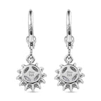 Royal Bali Collection - D'Joy Moissanite Earring with Lever Back in Rhodium Overlay Sterling Silver 1.27 Ct._8565196_4
