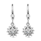 Royal Bali Collection - D'Joy Ethiopian Opal & White Zircon Earring with Lever Back in Rhodium Overlay Sterling Silver 1.13 Ct._8565206_4