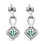 D'Joy - Peacock Triplet Quartz Dangling Earring with Push Post in Platinum Overlay Sterling Silver 2.65 Ct._8565226_4