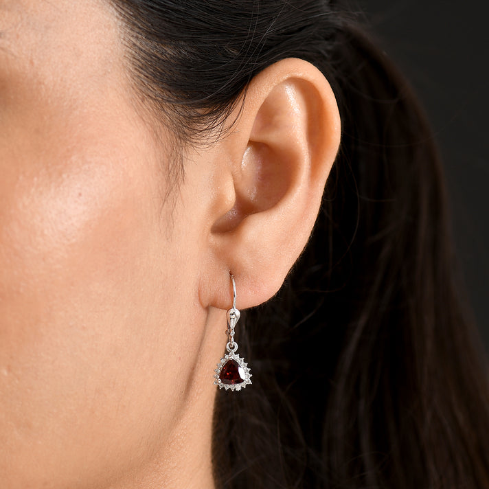 Royal Bali Collection - D'Joy Masoala Sapphire September birthstone Lever Back Earring in 18K Vermeil Yellow Gold Plated Sterling Silver 2.88 Ct. 8565235 2