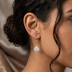 D'Joy Ethiopian Opal, White Zircon Solitaire Lever Back Earring in 18K YG VermeilSterling Silver  1.136  Ct._8565237_1